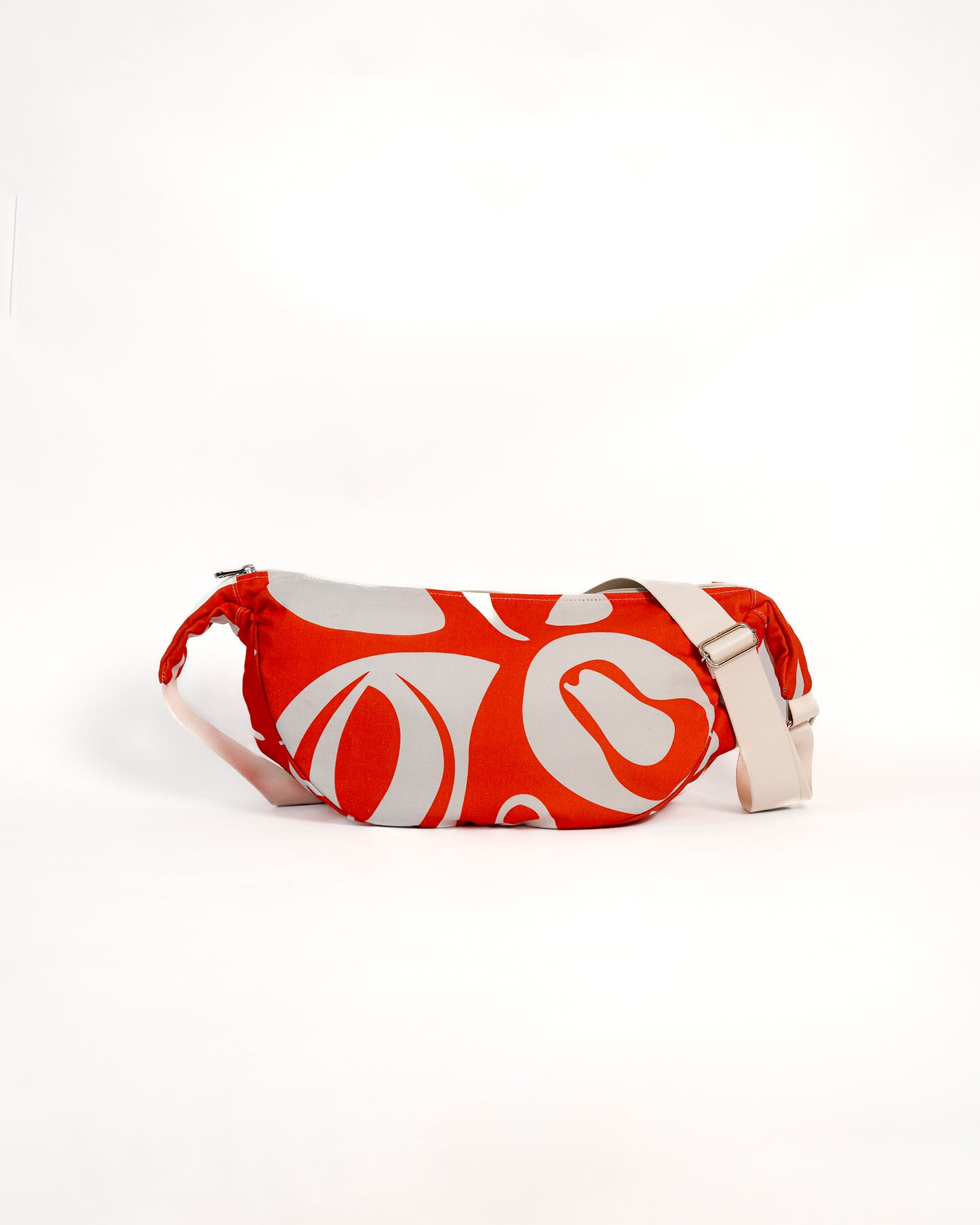 Bolsa crossbody estampa Flora na cor vermelho