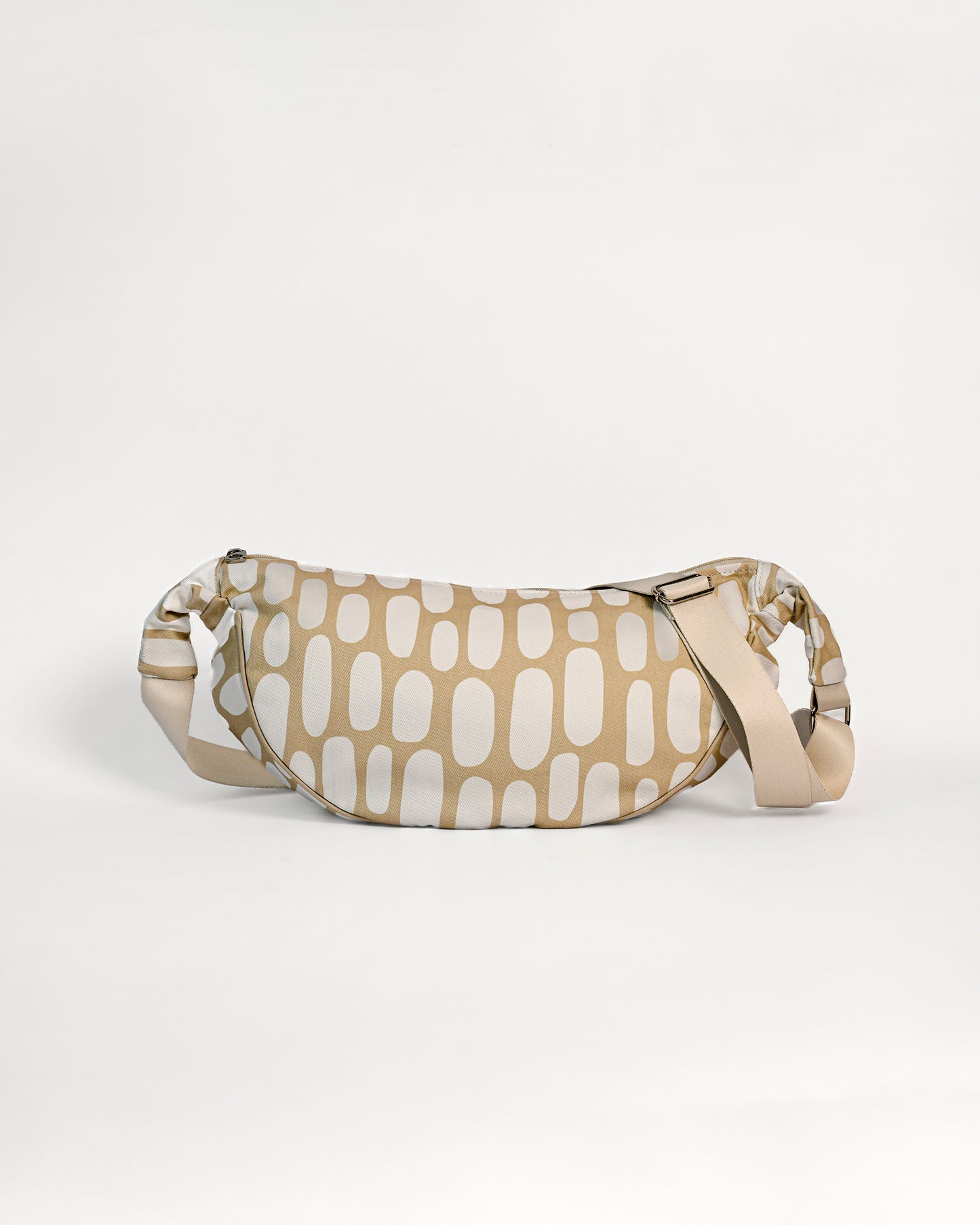 Bolsa crossbody estampa Pods na cor caqui
