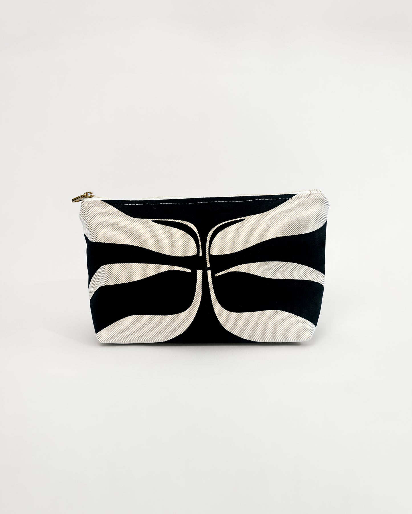 Nécessaire clutch média, estampa Fálica em linhão sobre fundo preto