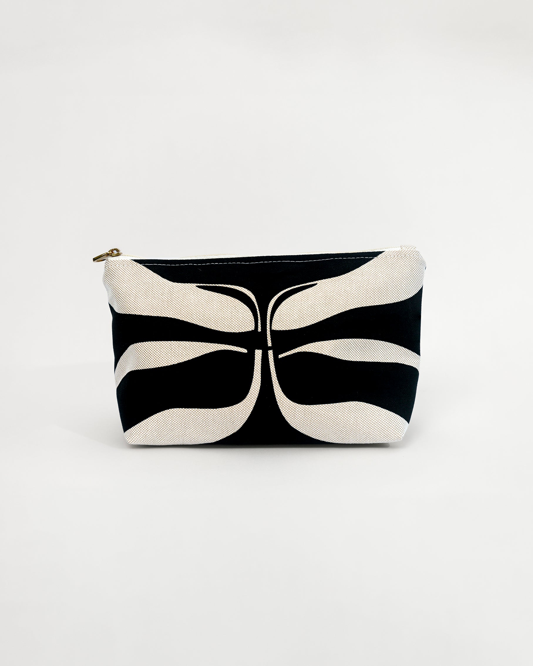 Nécessaire clutch média, estampa Fálica em linhão sobre fundo preto