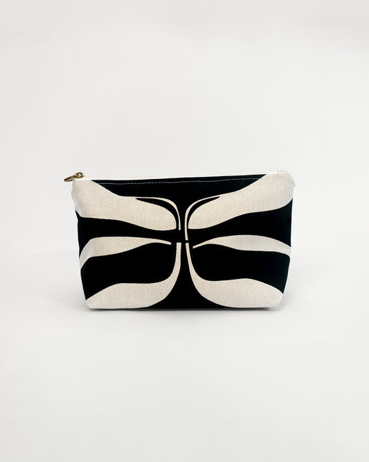 Nécessaire clutch média, estampa Fálica em linhão sobre fundo preto